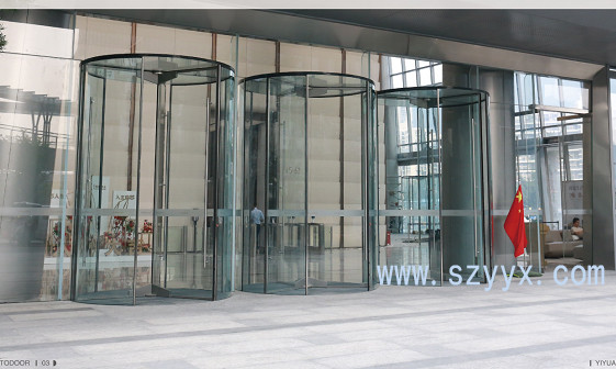 水晶玻璃自動旋轉門  水晶玻璃自動旋轉門